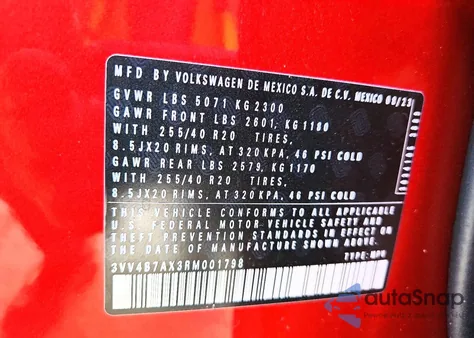 2024 Volkswagen Tiguan Sel R-Line Black from USA, damaged, VIN 3VV4B7AX3RM001798